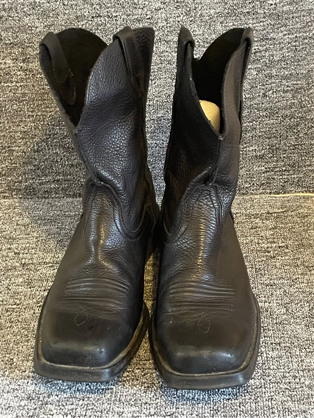 Ariat Men's Black Leather Western Work Boots 10.5